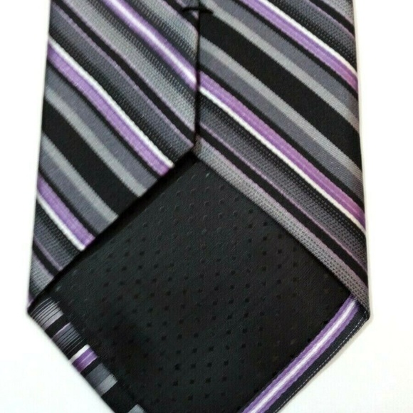 Joseph and Feiss International Tie Purple Gray - Picture 3 of 3